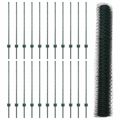 Recinzione con Posto Verde 1 x 50 m Acciaio e PVC