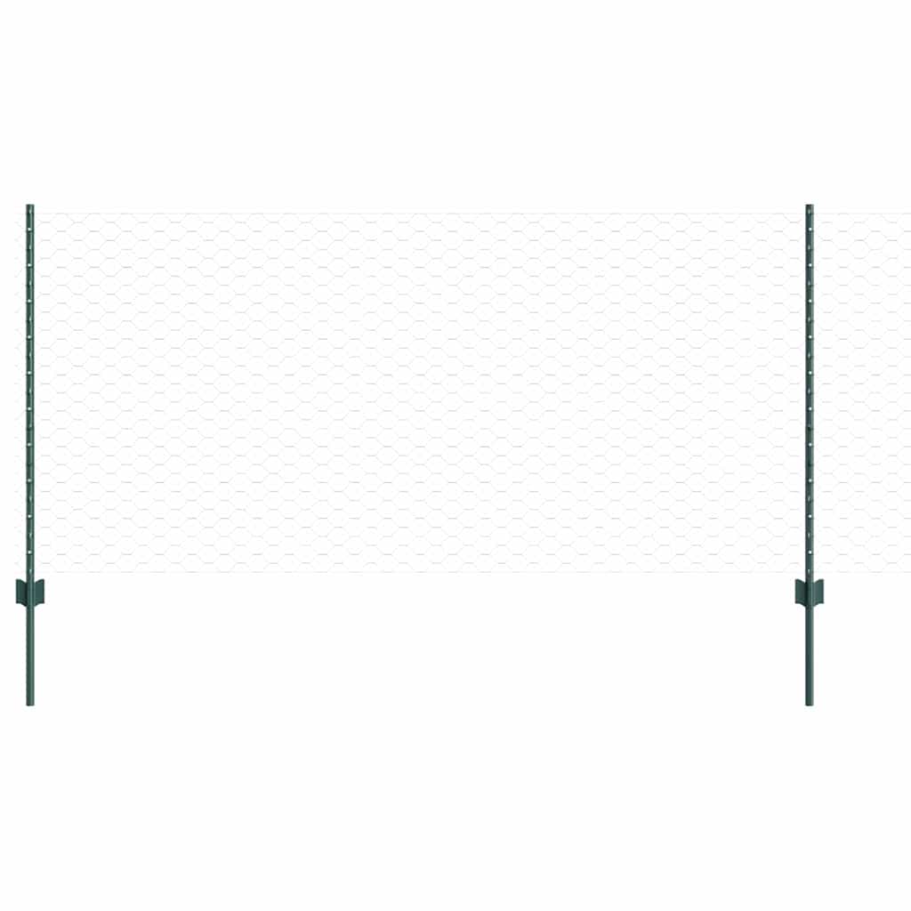 Recinzione con Posto Verde 1 x 50 m Acciaio e PVC