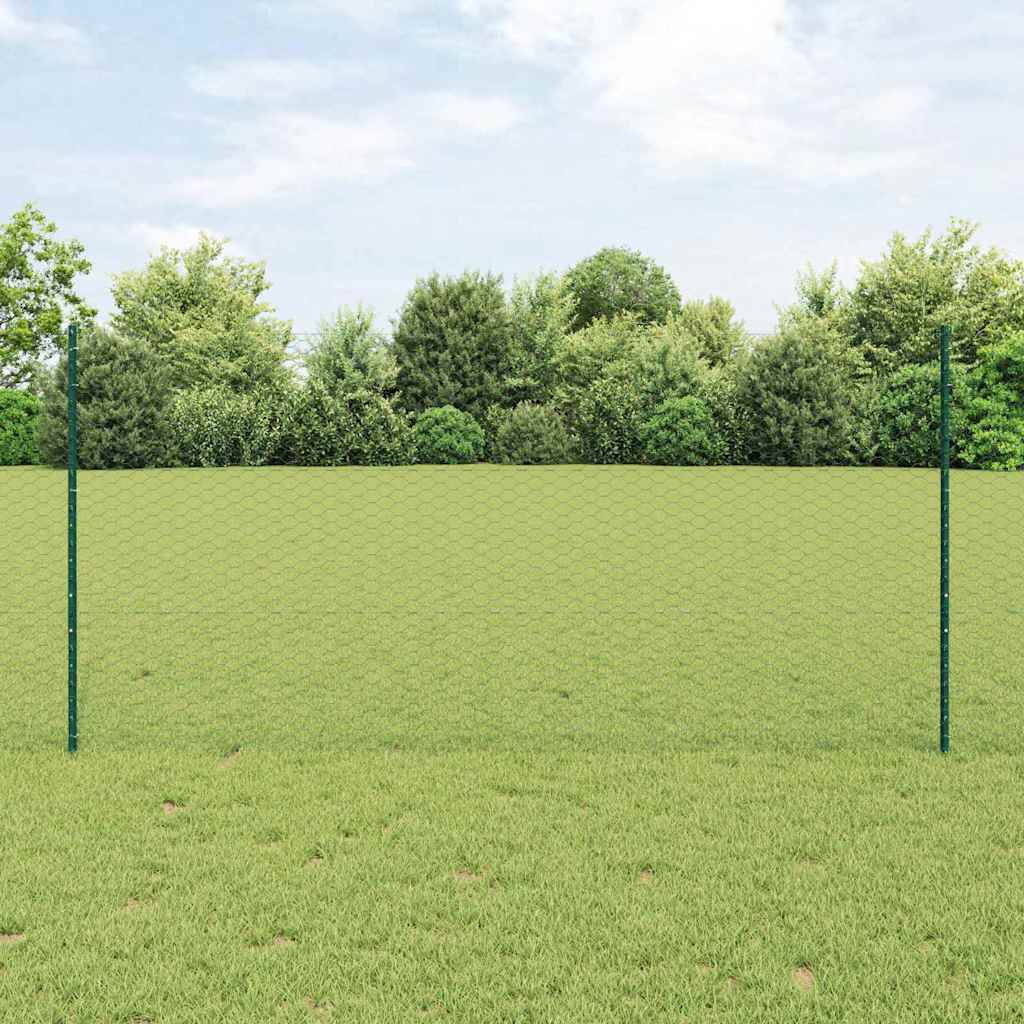Recinzione con Posto Verde 1,2 x 50 m Acciaio e PVC