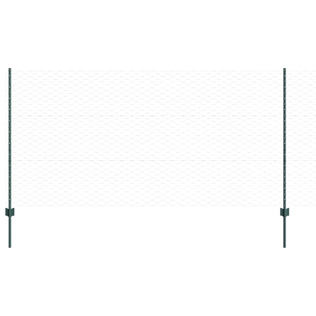 Recinzione con Posto Verde 1,2 x 50 m Acciaio e PVC