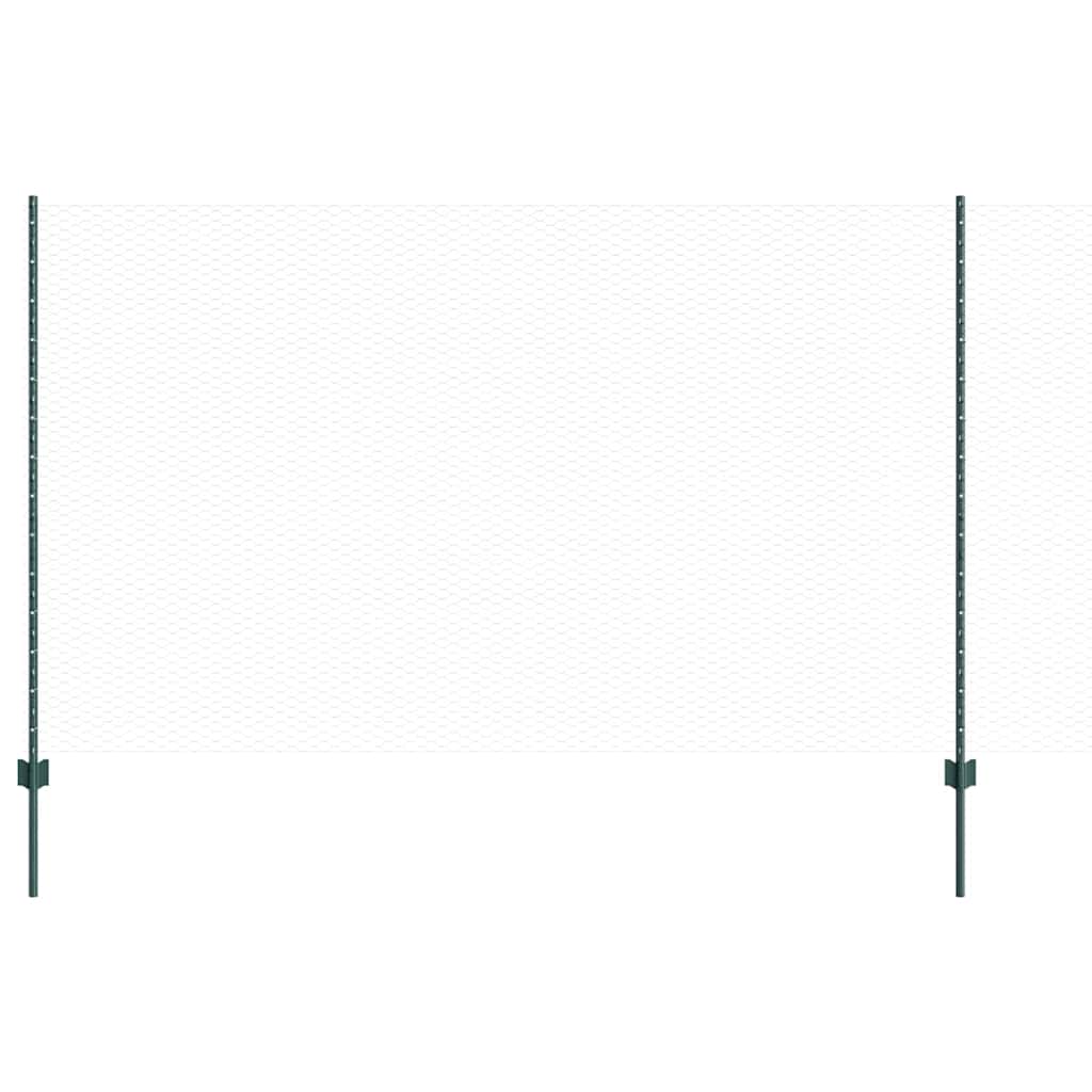 Recinzione con Posto Verde 1,4 x 50 m Acciaio e PVC