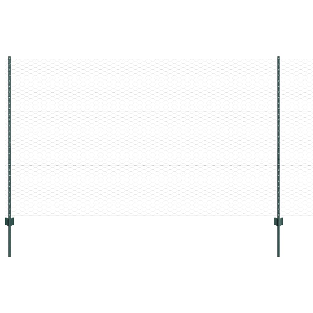 Recinzione con Posto Verde 1,4 x 50 m Acciaio e PVC