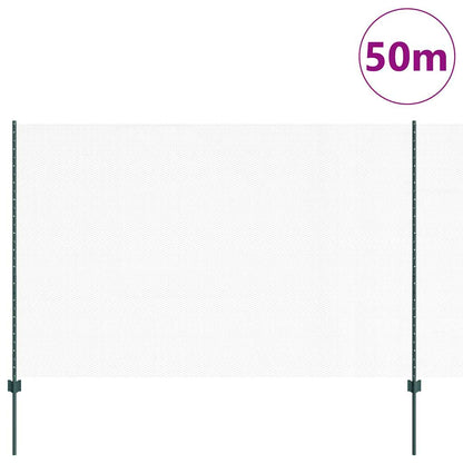 Recinzione con Posto Verde 1,5 x 50 m Acciaio e PVC