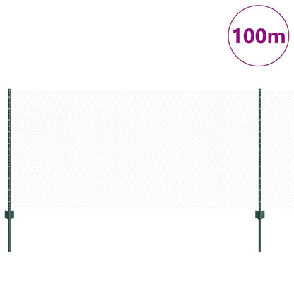 Recinzione con Posto Verde 1 x 100 m Acciaio e PVC