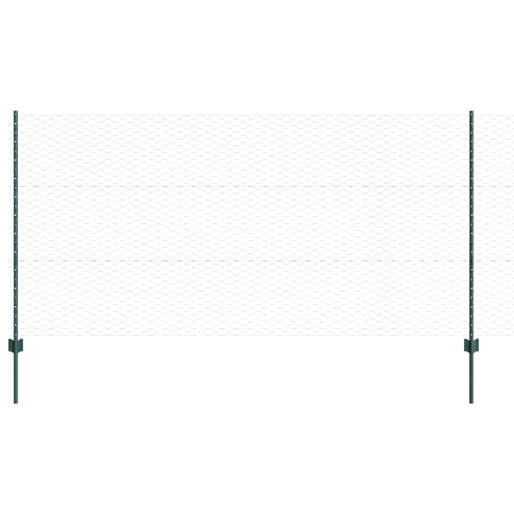 Recinzione con Posto Verde 1,2 x 100 m Acciaio e PVC