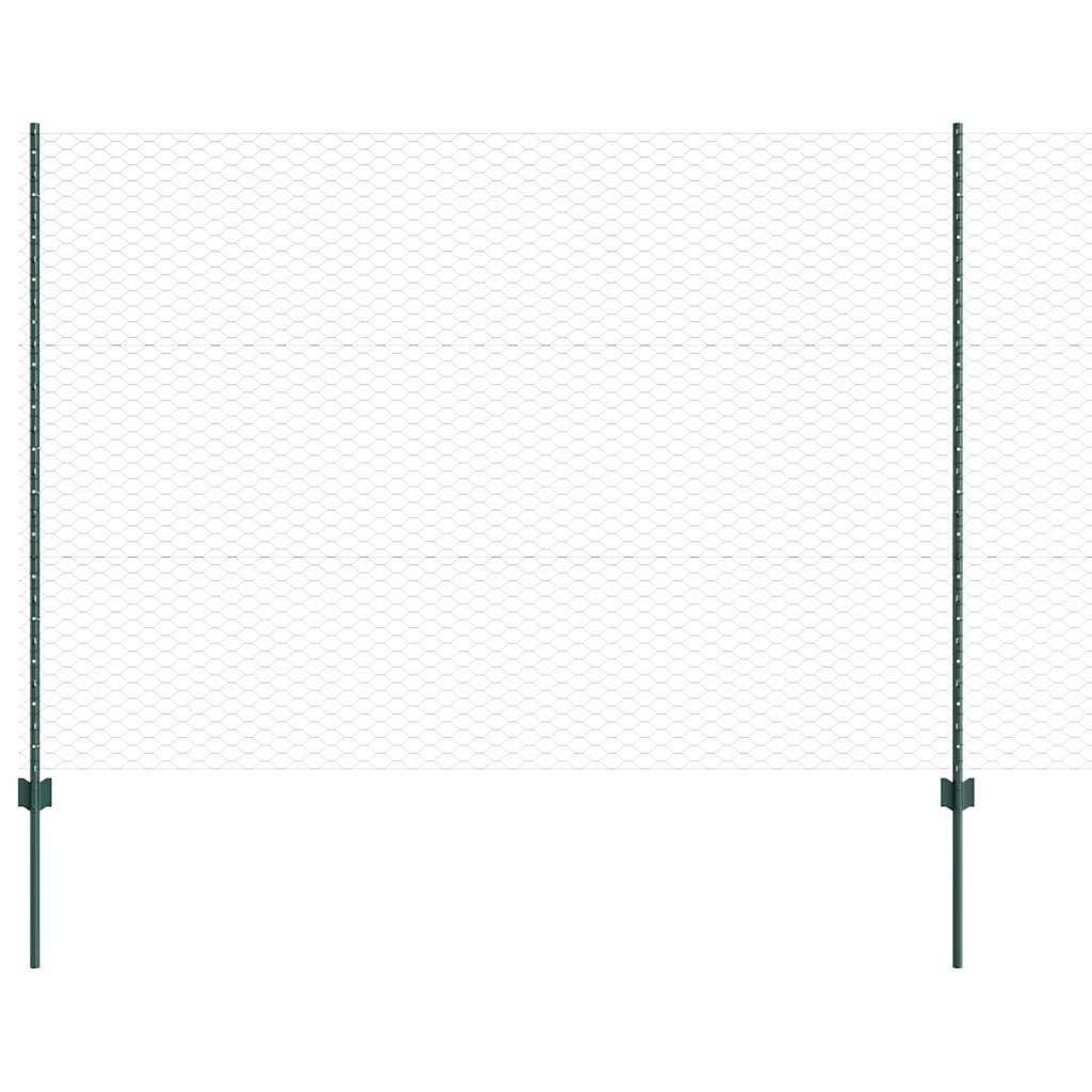 Recinzione con Posto Verde 1,5 x 100 m Acciaio e PVC