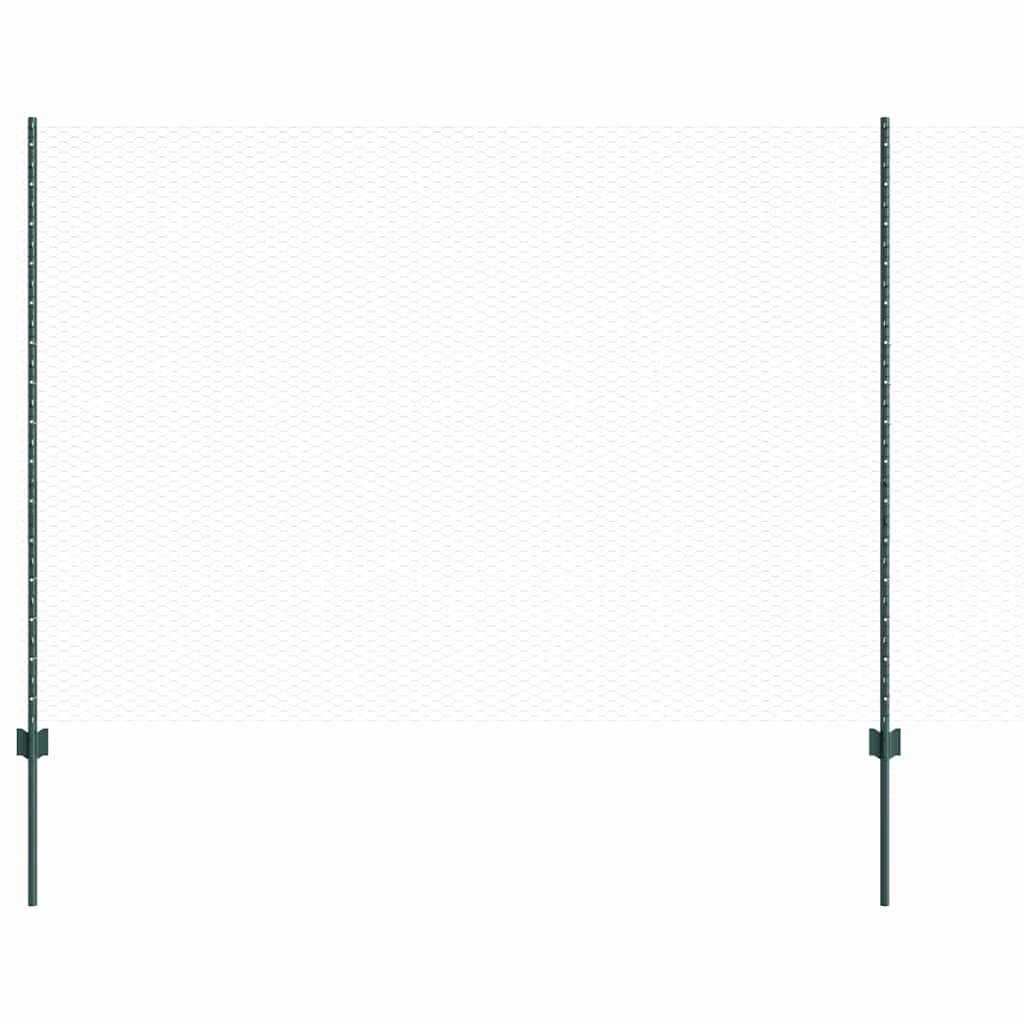 Recinzione con Posto Verde 1,6 x 100 m Acciaio e PVC