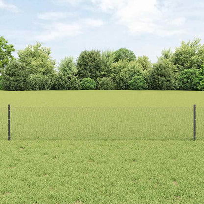 Recinzione con Posto Grigio 0,4 x 10 m Acciaio e PVC