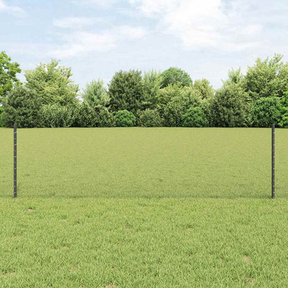 Recinzione con Posto Grigio 0,6 x 10 m Acciaio e PVC