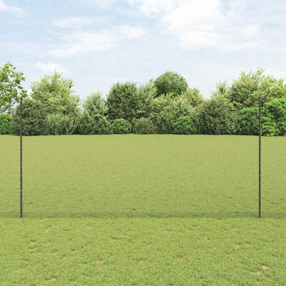Recinzione con Posto Grigio 1,6 x 25 m Acciaio e PVC