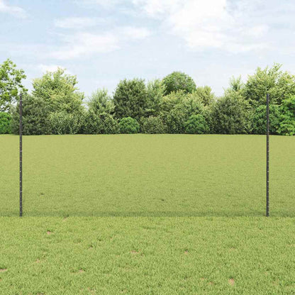 Recinzione con Posto Grigio 1,2 x 50 m Acciaio e PVC