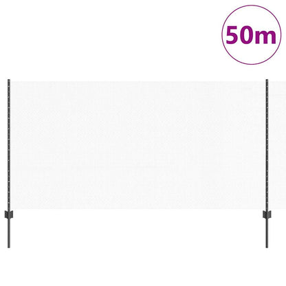 Recinzione con Posto Grigio 1,2 x 50 m Acciaio e PVC