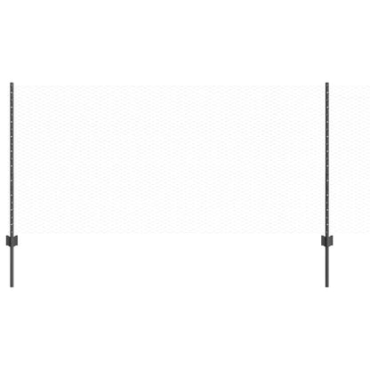 Recinzione con Posto Grigio 1 x 100 m Acciaio e PVC