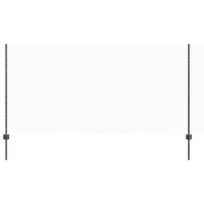 Recinzione con Posto Grigio 1,2 x 100 m Acciaio e PVC