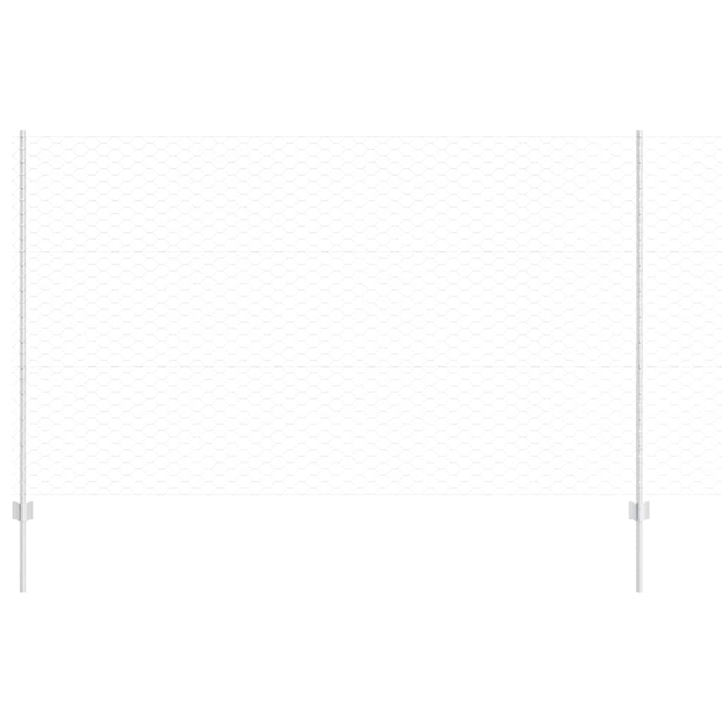 Recinzione con Posto Argento 1,4 x 10 m Acciaio