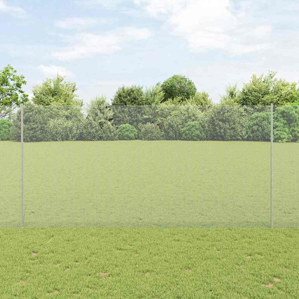 Recinzione con Posto Argento 1,5 x 10 m Acciaio