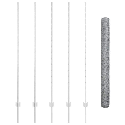 Recinzione con Posto Argento 1,5 x 10 m Acciaio
