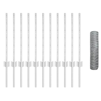 Recinzione con Posto Argento 0,6 x 25 m Acciaio