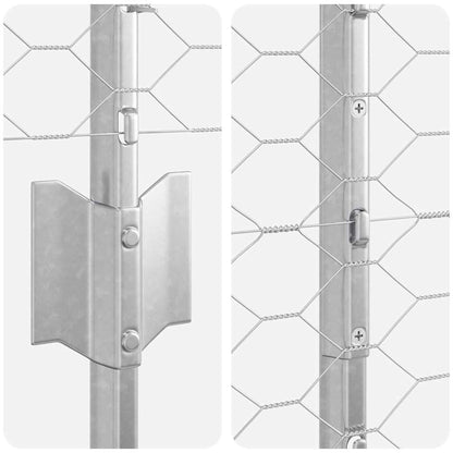 Recinzione con Posto Argento 1,4 x 25 m Acciaio