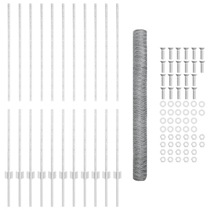 Recinzione con Posto Argento 1,4 x 25 m Acciaio