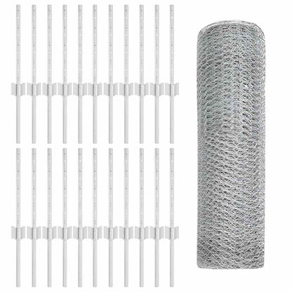 Recinzione con Posto Argento 0,4 x 50 m Acciaio