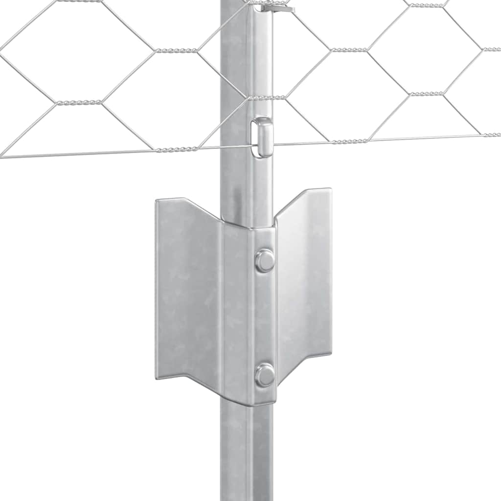 Recinzione con Posto Argento 0,4 x 50 m Acciaio