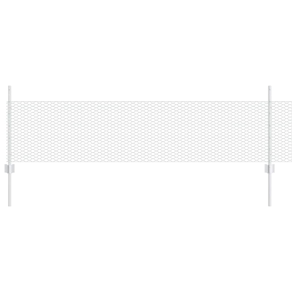 Recinzione con Posto Argento 0,5 x 50 m Acciaio
