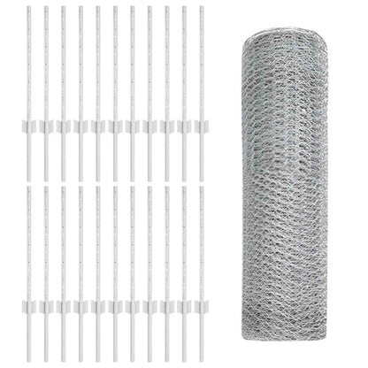 Recinzione con Posto Argento 0,5 x 50 m Acciaio