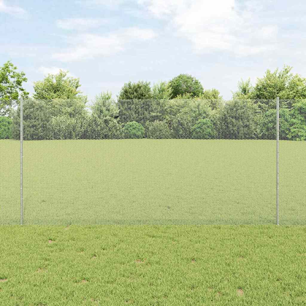 Recinzione con Posto Argento 1,2 x 50 m Acciaio
