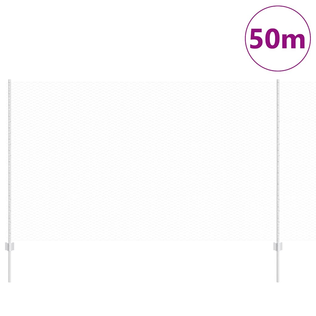 Recinzione con Posto Argento 1,4 x 50 m Acciaio