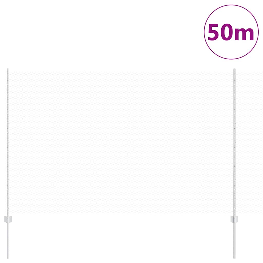 Recinzione con Posto Argento 1,5 x 50 m Acciaio