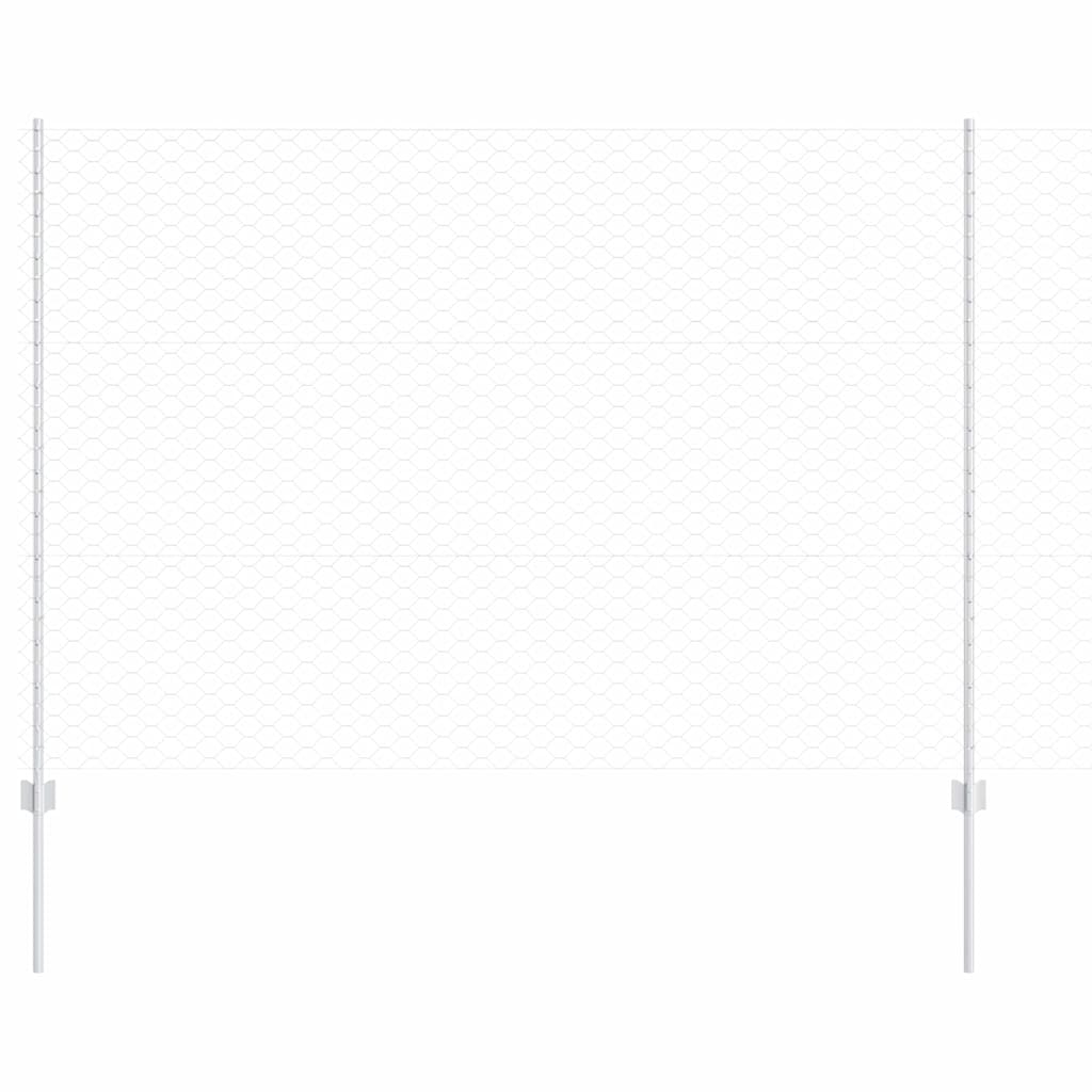 Recinzione con Posto Argento 1,5 x 50 m Acciaio