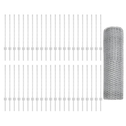 Recinzione con Posto Argento 0,8 x 100 m Acciaio