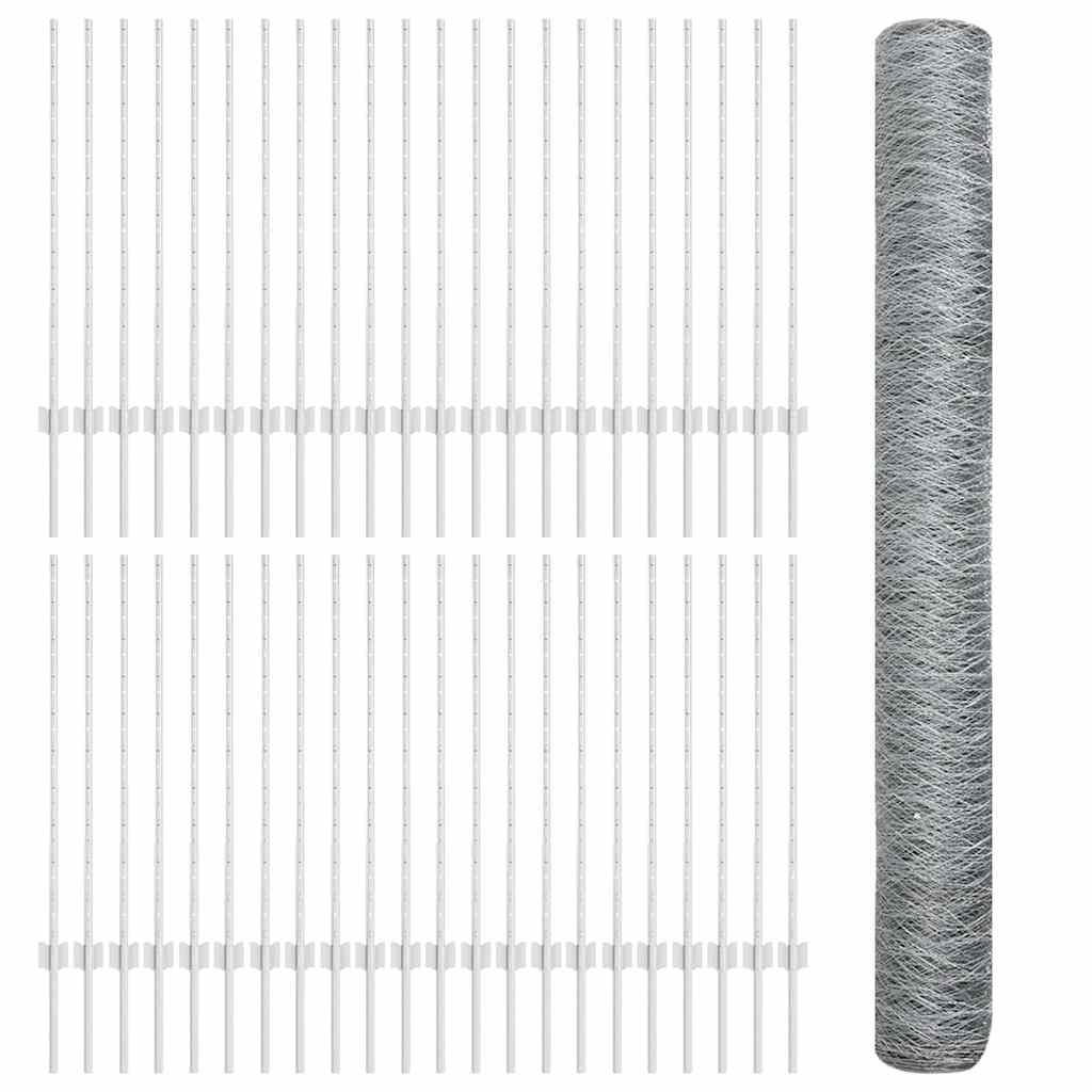 Recinzione con Posto Argento 1 x 100 m Acciaio