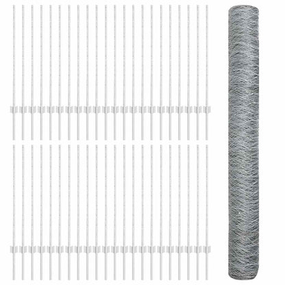 Recinzione con Posto Argento 1 x 100 m Acciaio