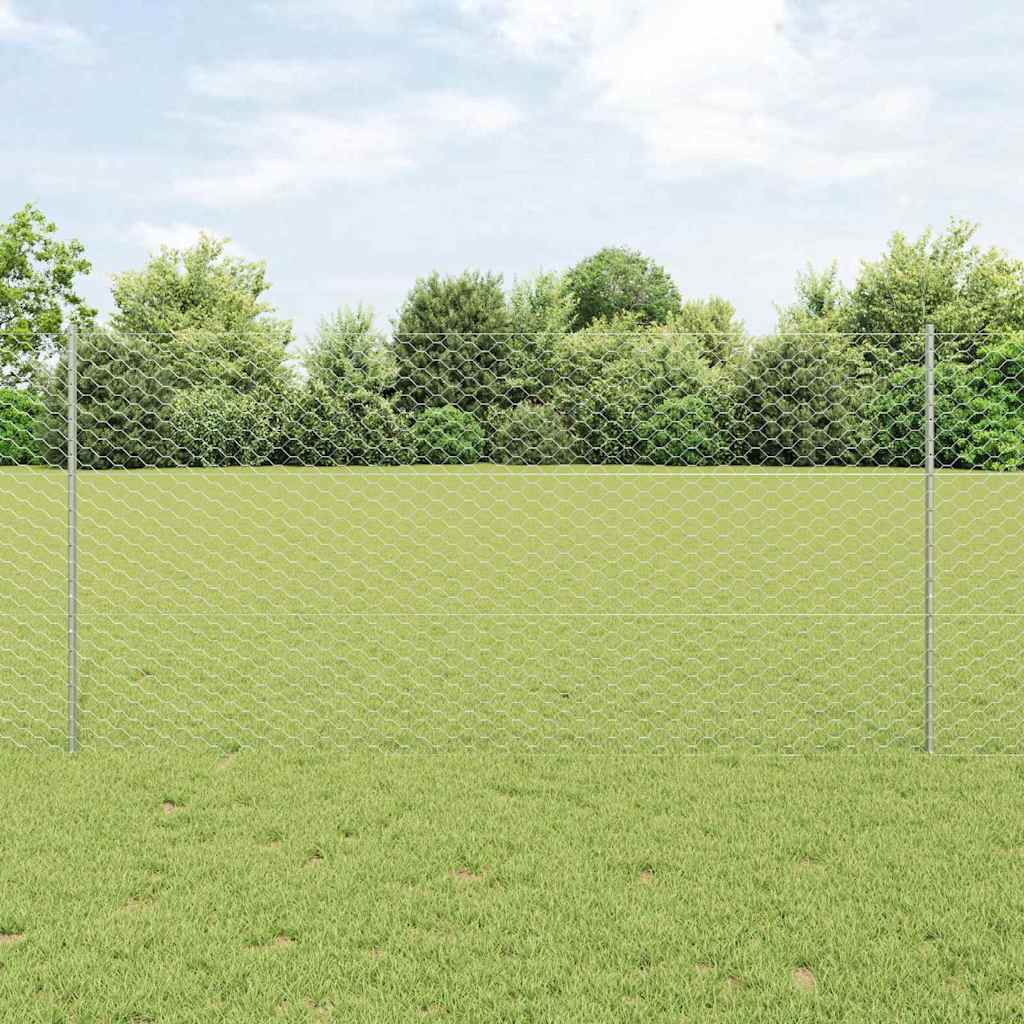 Recinzione con Posto Argento 1,2 x 100 m Acciaio