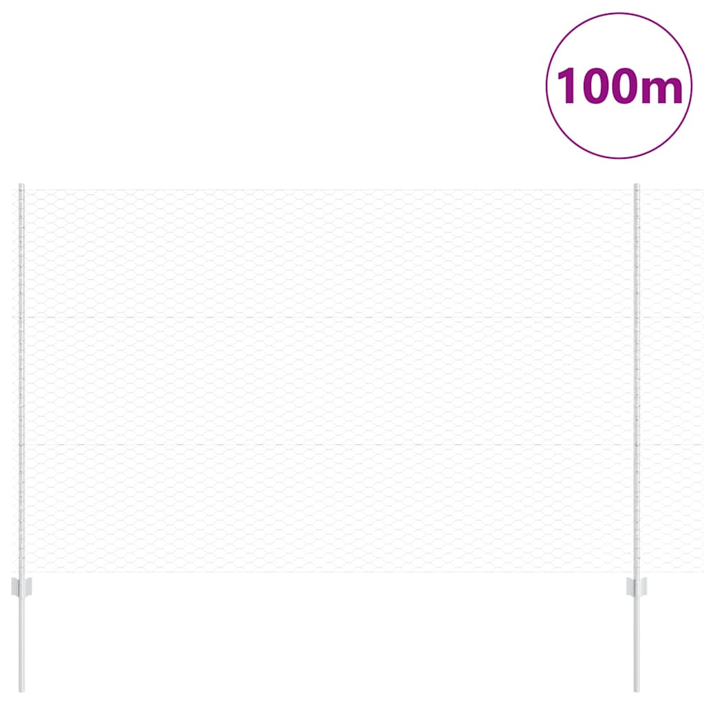 Recinzione con Posto Argento 1,5 x 100 m Acciaio