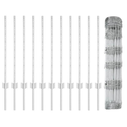 Recinzione con Posto Argento 0,8 x 25 m Acciaio