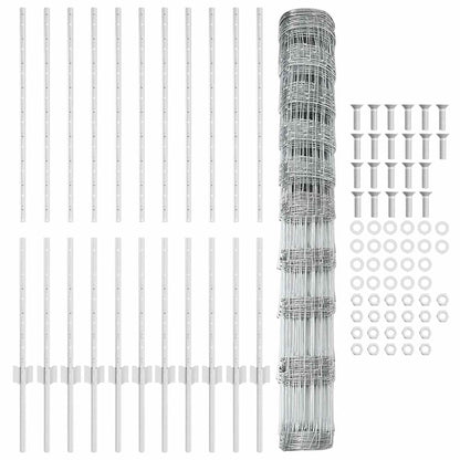 Recinzione con Posto Argento 1,2 x 25 m Acciaio