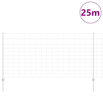 Recinzione con Posto Argento 1,2 x 25 m Acciaio