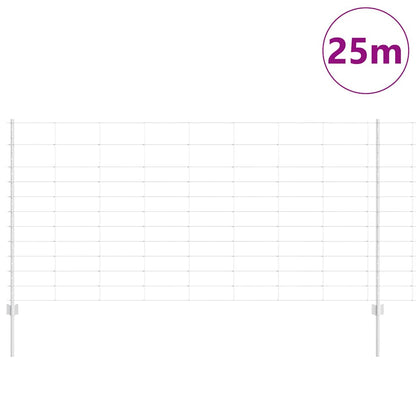 Recinzione con Posto Argento 1,2 x 25 m Acciaio