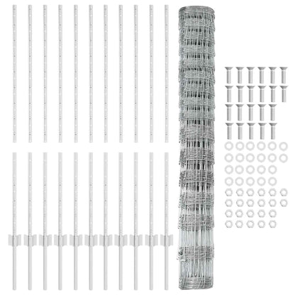 Recinzione con Posto Argento 1,2 x 25 m Acciaio