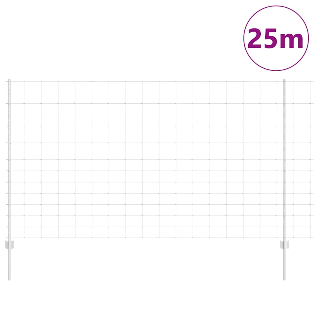 Recinzione con Posto Argento 1,4 x 25 m Acciaio