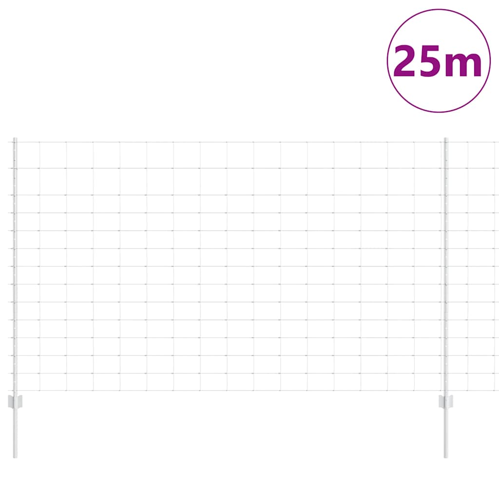 Recinzione con Posto Argento 1,4 x 25 m Acciaio