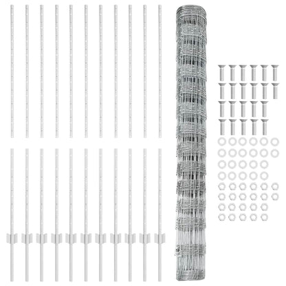 Recinzione con Posto Argento 1,4 x 25 m Acciaio