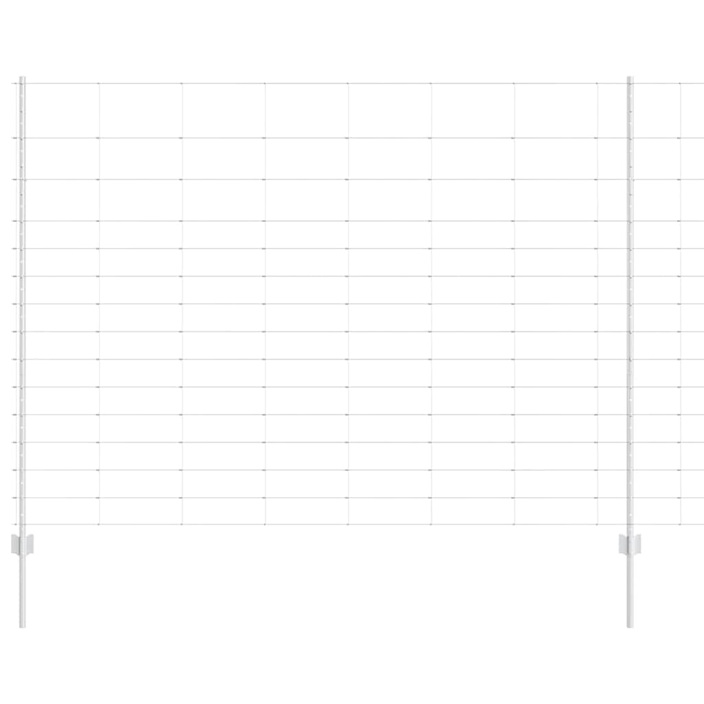 Recinzione con Posto Argento 1,6 x 25 m Acciaio