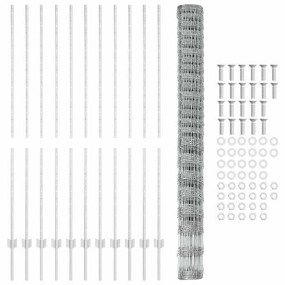 Recinzione con Posto Argento 1,6 x 25 m Acciaio