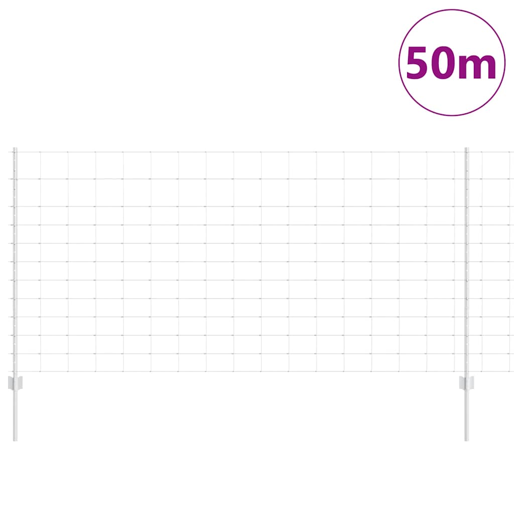 Recinzione con Posto Argento 1,2 x 50 m Acciaio