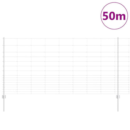 Recinzione con Posto Argento 1,2 x 50 m Acciaio
