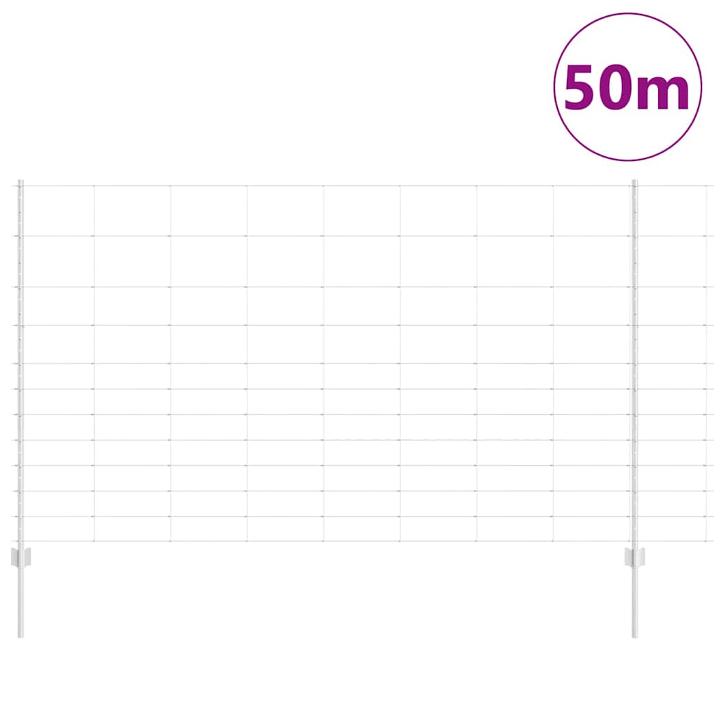 Recinzione con Posto Argento 1,4 x 50 m Acciaio